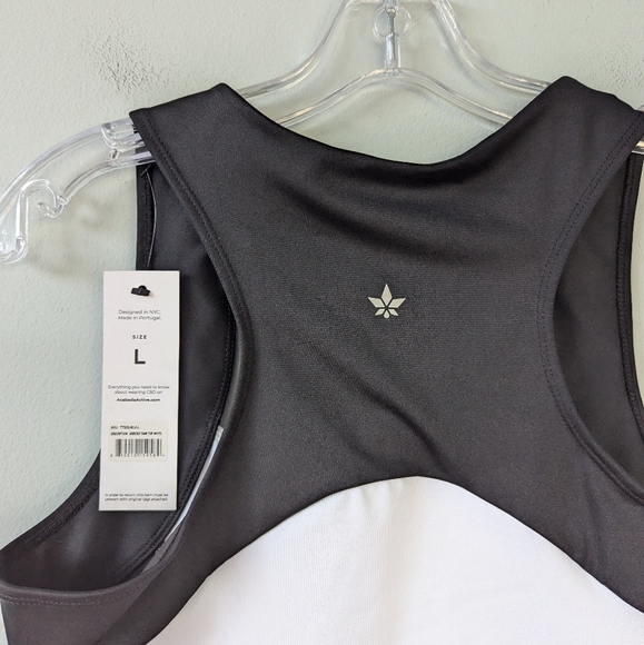NWT Acabada Active C.B.D Infused Black & White Mercer Tank Top - Picture 10 of 10